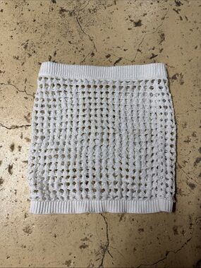 White Crochet Mini Skirt - Beach Riot